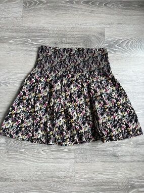 H&M Floral Smocked Mini Skirt, Size XS